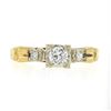 Image 4 : Vintage 14k Two Tone Gold Old European Cut Diamond Solitaire Engagement Ring