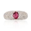 Image 2 : 1.03 ctw UNHEATED Ruby and 1.47 ctw Diamond 14K White Gold Ring