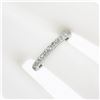 Image 6 : Antique Platinum 0.80 ctw Pave Old Cut Diamond Eternity Stack Wedding Band Ring