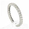 Image 9 : Antique Platinum 0.80 ctw Pave Old Cut Diamond Eternity Stack Wedding Band Ring