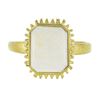 Image 4 : Vintage 10k Yellow Gold Rectangular Cabochon Cut Opal Solitaire Cocktail Ring