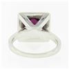 Image 9 : 14k White Gold 5.6 ctw GIA Cushion Rubellite Tourmaline Diamond Halo Cocktail Ri
