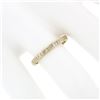 Image 3 : Vintage Yellow Gold Channel Princess Diamond Engraved Eternity Wedding Band Ring