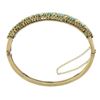 Image 5 : Vintage Victorian Revival 14k Gold 14.60 ctw GIA Emerald & Diamond Bangle Bracel