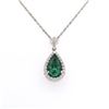 Image 1 : 18K WG Designer Pendant & Chain Tourmaline
