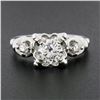 Image 2 : Vintage Everbrite 14k Gold 0.84 ctw Fiery Illusion Set Diamond Engagement Ring