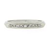 Image 3 : Solid 14K White Gold .15 ctw Single Cut Channel Set Diamond Stackable Band Ring