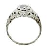 Image 8 : Antique Art Deco 18k Gold 0.26 ctw European Diamond Solitaire Etched Filigree Ri