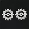 Image 2 : New 14k White Gold 0.48 ctw Round Brilliant Cut Prong Set Diamond Halo Jackets