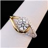 Image 3 : 0.87 ctw F COLOR I1 CLARITY CENTER Diamond 18K Yellow and White Gold Ring (1.08