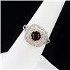 Image 3 : 1.03 ctw Purplish Pink Spinel and 0.30 ctw Diamond 18K White and Yellow Gold Rin