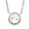 Image 6 : NEW 14k White Gold.84 ctw GIA Round Diamond Solitaire Pendant & Adjustable Chain