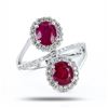 Image 1 : 2.39 ctw BURMESE Ruby and 0.48 ctw Diamond Platinum Ring (GIA CERTIFIED)