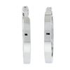 Image 3 : NEW Classic 14k White Gold 0.32 ctw Diamond 16.6mm Snap Huggie Hoop Earrings