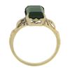 Image 2 : Vintage 10K Yellow Gold 2.64 ctw Emerald Cut Green Tourmaline Solitaire Band Rin