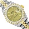 Image 1 : Rolex Ladies 18K Two Tone Gold And Steel Champagne Index Diamond Bezel Datejust