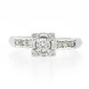 Image 4 : Vintage 14k White Gold 0.24 ctw Illusion Set Round Diamond Engagement Promise Ri