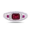Image 1 : 1.34 ctw Ruby and 0.85 ctw Diamond Platinum Ring
