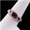 Image 3 : 1.34 ctw Ruby and 0.85 ctw Diamond Platinum Ring