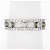 Image 1 : 18k White Gold 1.44 ctw Round Brilliant Diamond Open Center Eternity Band Ring