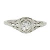 Image 4 : Antique Art Deco 18k White Gold 0.26 ctw Old European Cut Diamond Solitaire Ring
