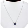 Image 7 : Chinchar Maloney 14k White Gold Uncut Purple Pendant on 18" Cable Link Chain