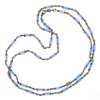 Image 3 : Judith Ripka 18K Gold Blue Topaz Faceted Tube w/ Diamond 36" Long Chain Necklace