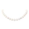 Image 1 : 0.74 ctw Diamond and South Sea Pearl Necklace - 14KT White Gold