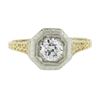 Image 4 : Antique 14k TT Gold .40 ctw Old European Cut Diamond Solitaire Engagement Ring