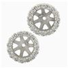 Image 1 : New 14k White Gold 0.44 ctw Round Brilliant Cut Prong Set Diamond Halo Jackets