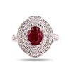 Image 1 : 2.06 ctw Ruby and 0.73 ctw Diamond Platinum Ring (GIA CERTIFIED)