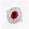 Image 3 : 2.06 ctw Ruby and 0.73 ctw Diamond Platinum Ring (GIA CERTIFIED)