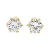 Image 1 : NEW Classic 14k Yellow Gold 0.31 ctw Round 6-Prong Diamond Petite Stud Earrings
