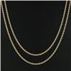 Image 1 : Classic Yellow Gold 46" 4mm Thick Layerable Rope Link Chain Necklace