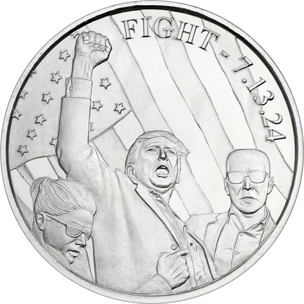 Donald Trump Fight 1oz .999 Fine Silver Coin