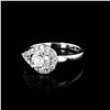 Image 2 : 1.01 ctw G COLOR SI3 CLARITY CENTER Diamond 18K White Gold Ring (1.34 ctw Diamon