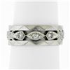 Image 1 : Antique 14K White Gold 0.20 ctw Single Cut Diamond 7mm Eternity Band Ring