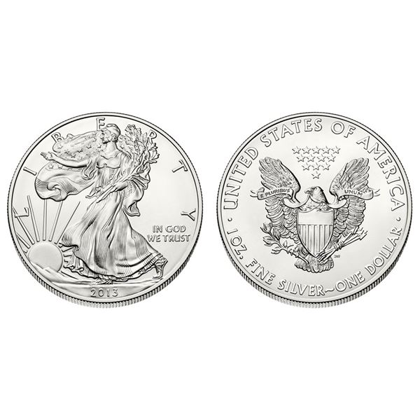 2013 American Silver Eagle.999 Fine Silver Dollar Coin