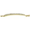 Image 9 : Unisex 14k Yellow Gold 6.75" 0.85 ctw Diamonds ID Figaro Link Chain Bracelet