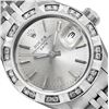 Image 1 : Rolex Ladies Stainless Steel Silver Index 18K White Gold Diamond Bezel Date Watc
