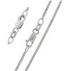 Image 2 : Estate Solid 14K White Gold 20" Long 1.3mm Polished Box Link Chain Necklace