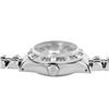 Image 5 : Rolex Ladies Stainless Steel Silver Index Pyramid Diamond Bezel Date Watch