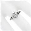 Image 3 : Antique Edwardian Platinum 0.47 ctw Old European Diamond Filigree Engagement Rin