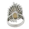Image 7 : Vintage White Gold Oval Cabochon Opal & Diamond Ballerina Halo Cocktail Ring