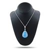 Image 3 : 73.00 ctw Aquamarine and 0.17 ctw Diamond Platinum Pendant