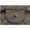 Image 5 : Chanel Grey Leather Large Double Flap Shoulder Bag