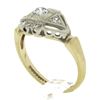 Image 5 : Vintage Keepsake 14k Two Tone Gold 0.36 ctw Diamond Open Work Geometric Ring