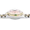 Image 6 : Rolex Ladies Quickset Sapphire 18K Two Tone Champagne Roman Diamond And Emerald