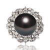 Image 1 : 12.20mm South Sea Pearl and 1.45 ctw Diamond Platinum Ring