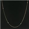 Image 2 : 18k Yellow Gold 3.1mm White Pearl by the yard 31" Curb Chain Station Necklace